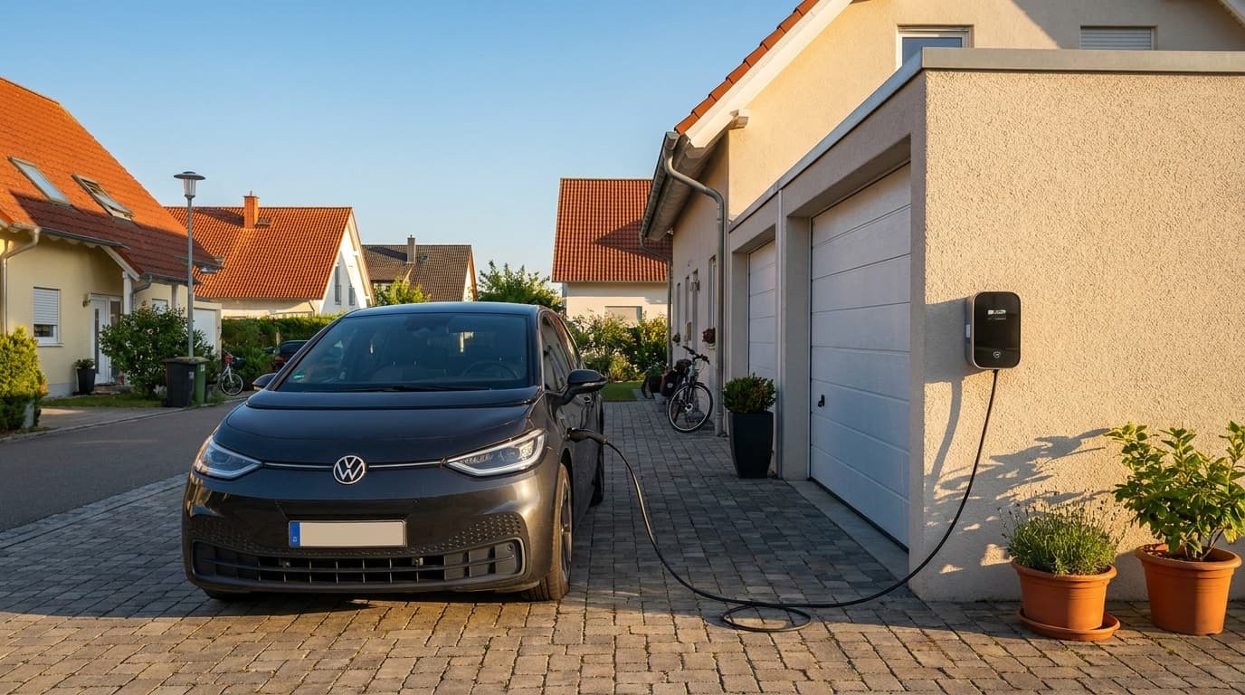 Wallbox an der Hofeinfahrt